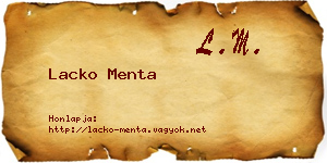 Lacko Menta névjegykártya